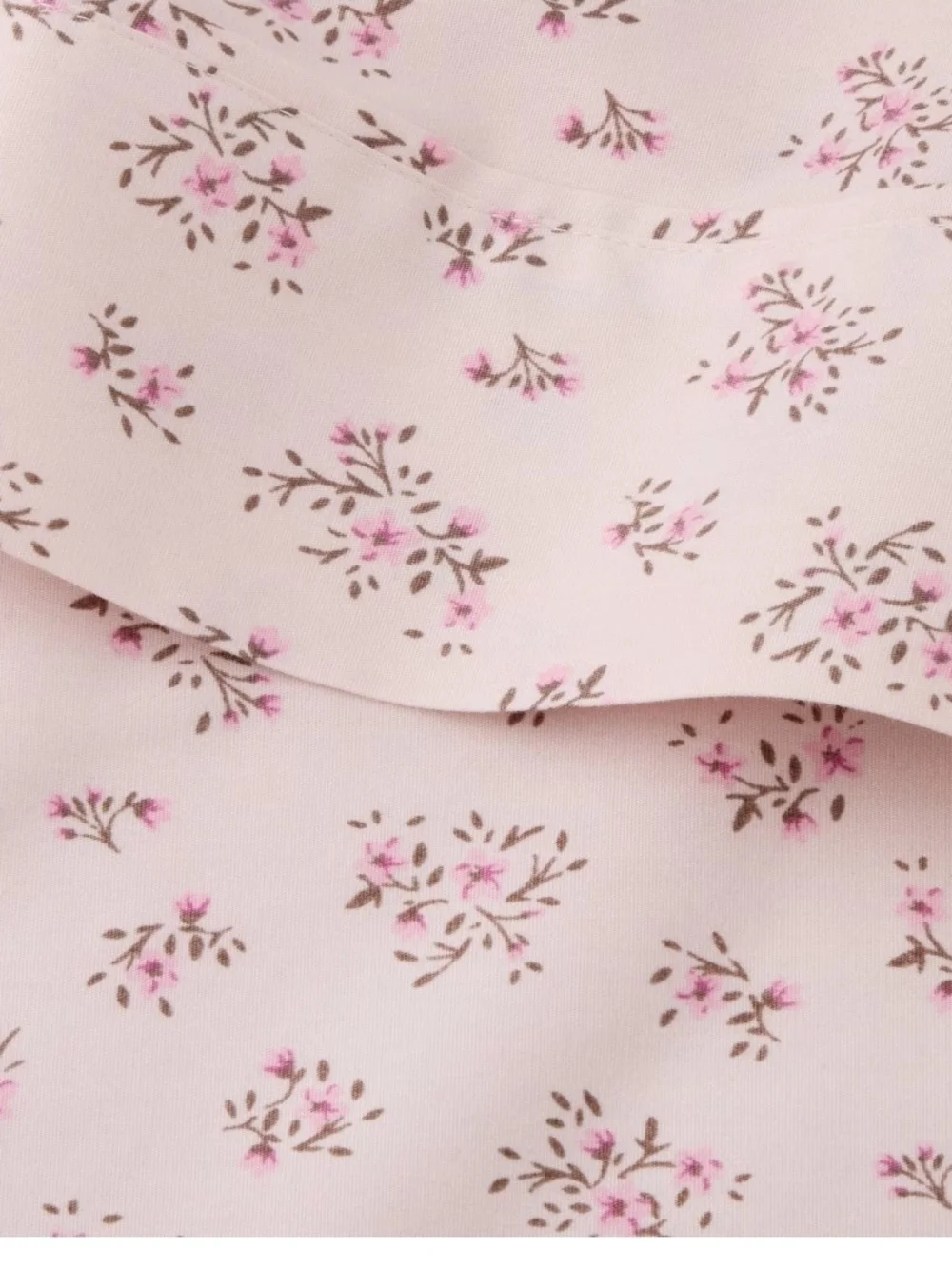 Hollister & Target Light Pink Floral Cotton Percale Queen Sheet Set